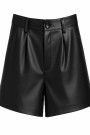Черные шорты с эко кожи Joleen