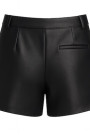 Черные шорты с эко кожи Joleen