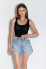 Голубые джинсовые шорты с карманами  Joleen