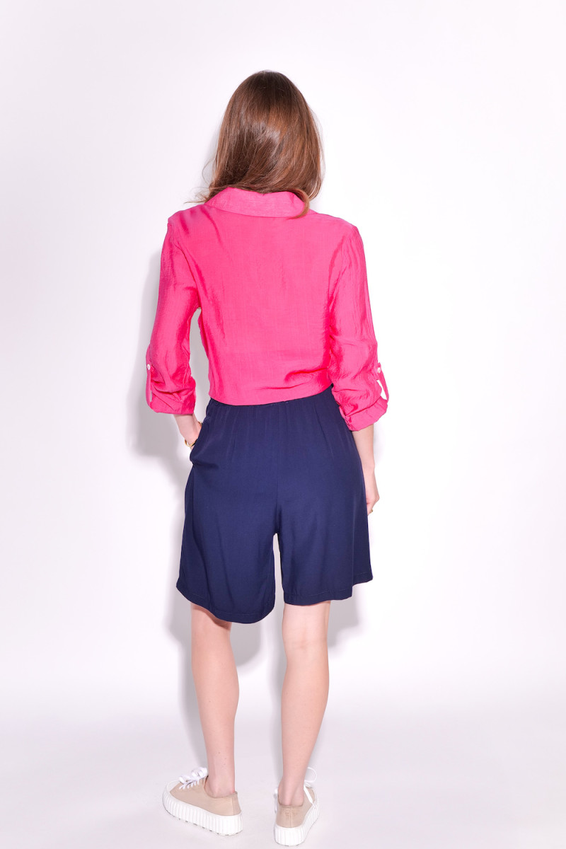 Синие легкие вискозные шорты итальянского бренда Motel