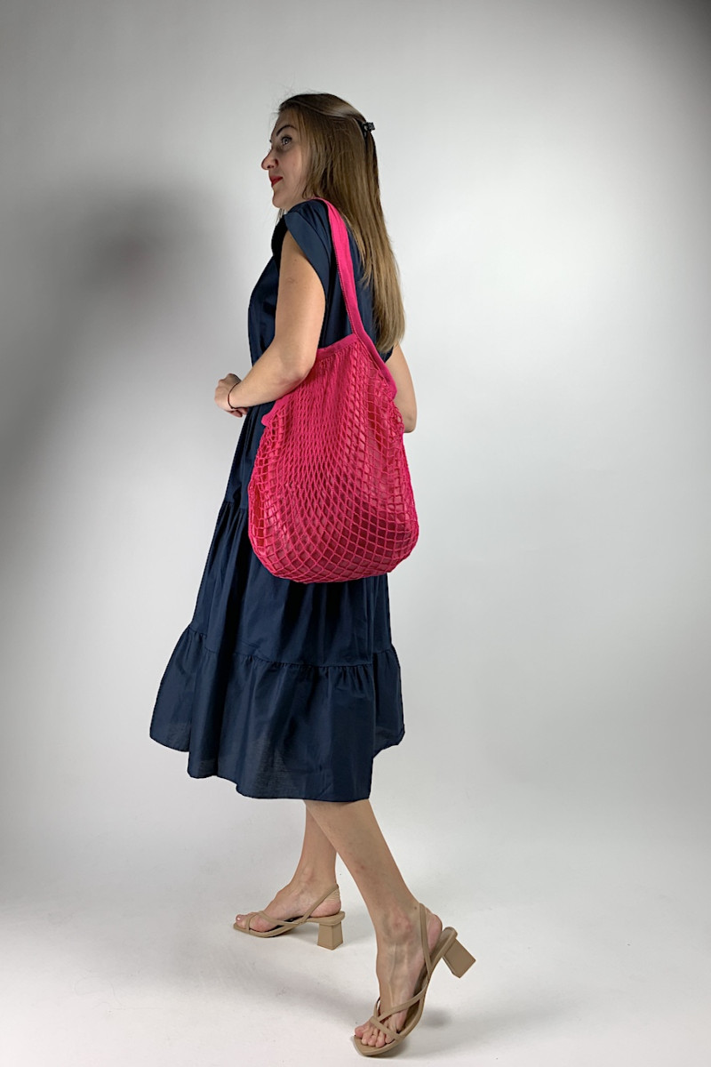 Яркая еко-сумка цвет фуксия итальянского бренда Motel