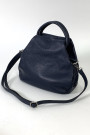 Синяя сумка на кнопке натуральная кожа итальянского бренда Dixie