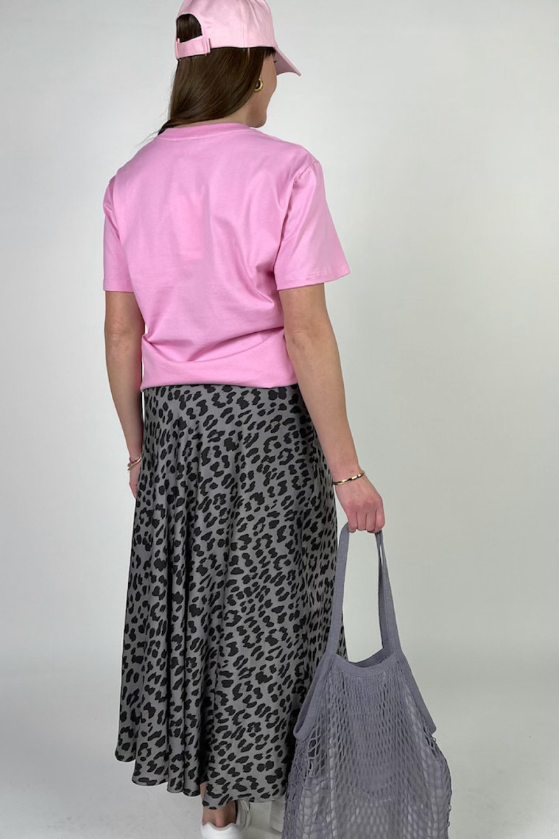 Серая  эко-сумка цвет фуксия итальянского бренда Motel