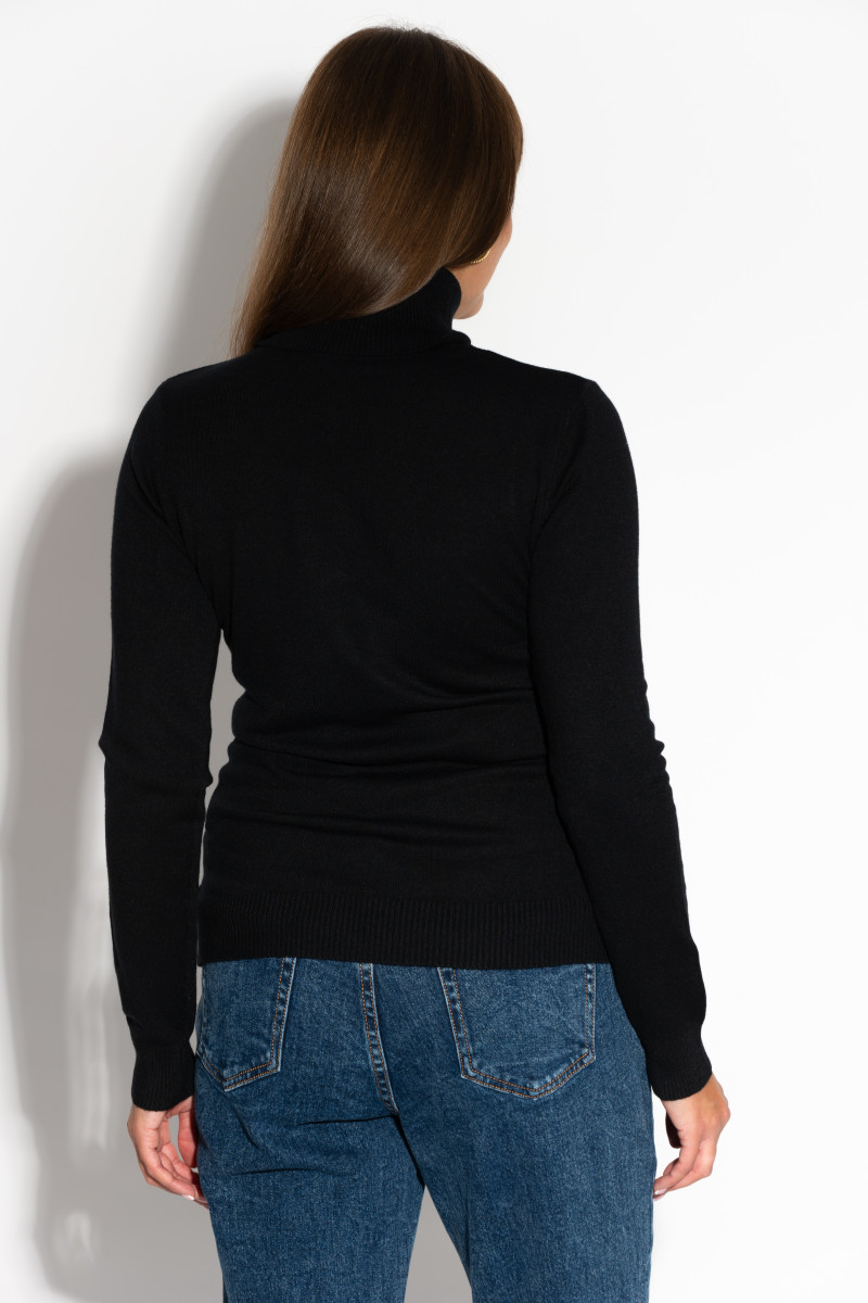 Вискозный гольфик с горлом черного цвета итальянского бренда No-Na