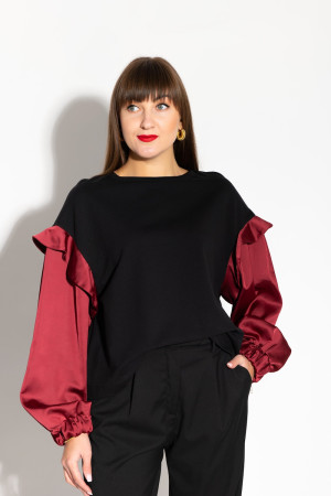 Чёрный хлопковый свитшот итальянского бренда Imperial Чёрный хлопковый свитшот итальянского бренда Imperial