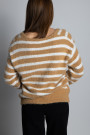 Бежевый джемпер травка в полоску итальянского бренда J-Clair