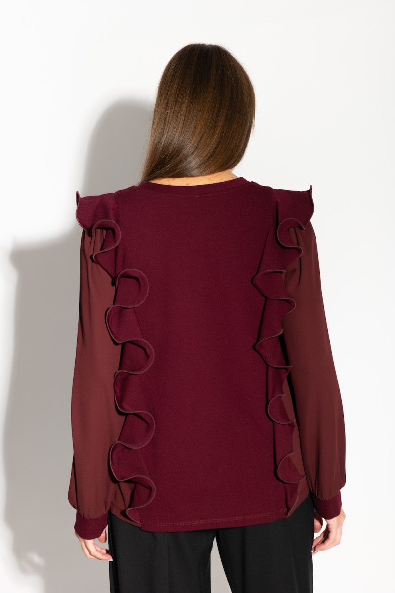 Свитшот с вискозы цвет марсала итальянского бренда Imperial