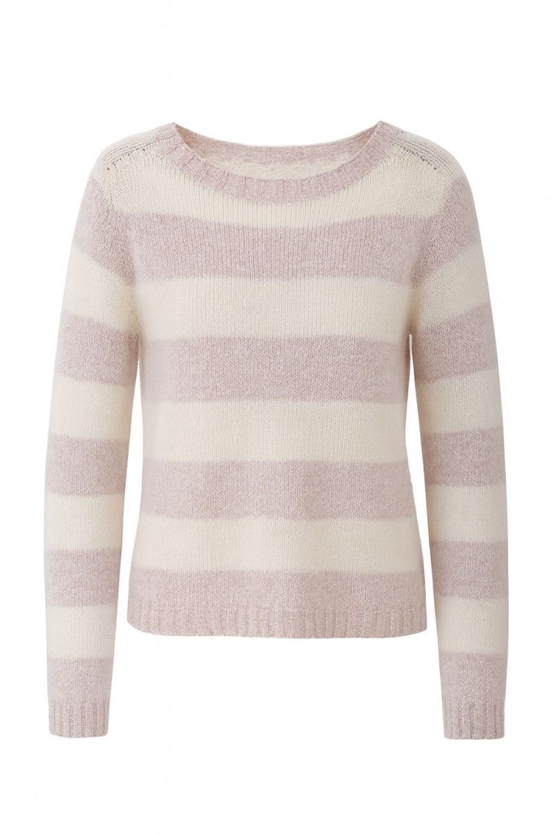 Свитер в молочно розовую полоску с кашемиром и шерстью итальянского бренда Motel