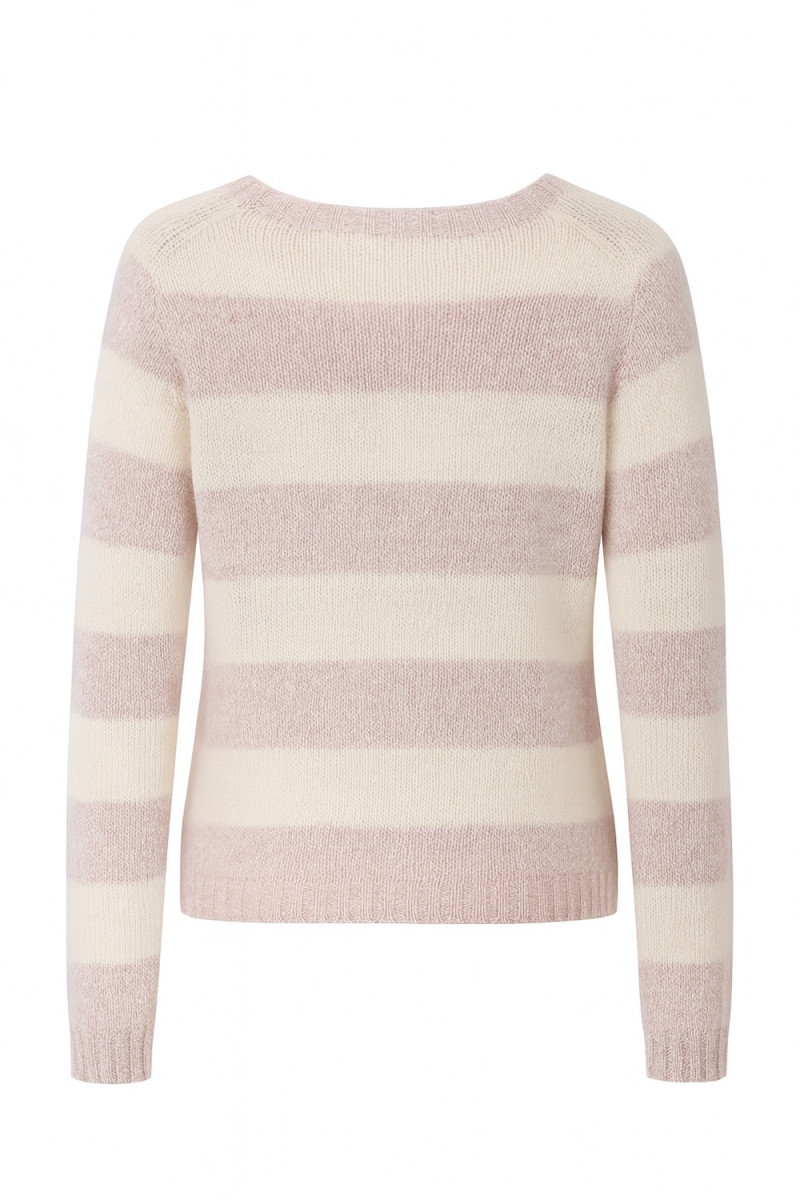 Свитер в молочно розовую полоску с кашемиром и шерстью итальянского бренда Motel