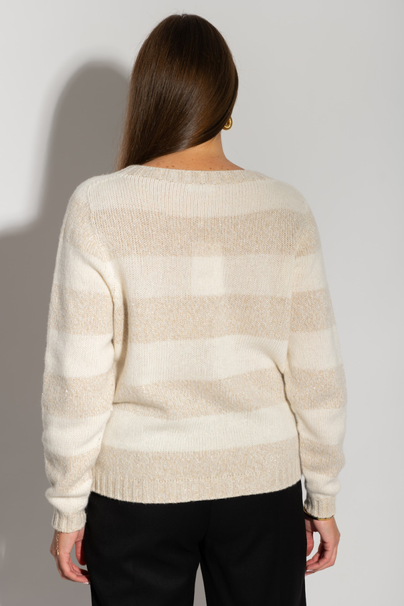 Свитер в полоску с кашемиром и шерстью итальянского бренда Motel