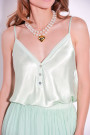 Мятный топ из вискозы на тонких бретелях итальянского бренда Dixie