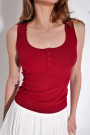 Бордовый топ с круглым вырезом и пуговицами итальянского бренда  Dixie