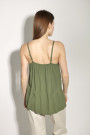 Зелёный вискозный топ на тонких брителях итальянского бренда Dixie