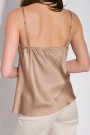 Шелковистый топ на бретелях бежевого цвета итальянского бренда No-Na
