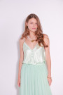 Мятный топ из вискозы на тонких бретелях итальянского бренда Dixie