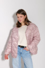 Стёганая розовая куртка с карманами итальянского бренда Motel