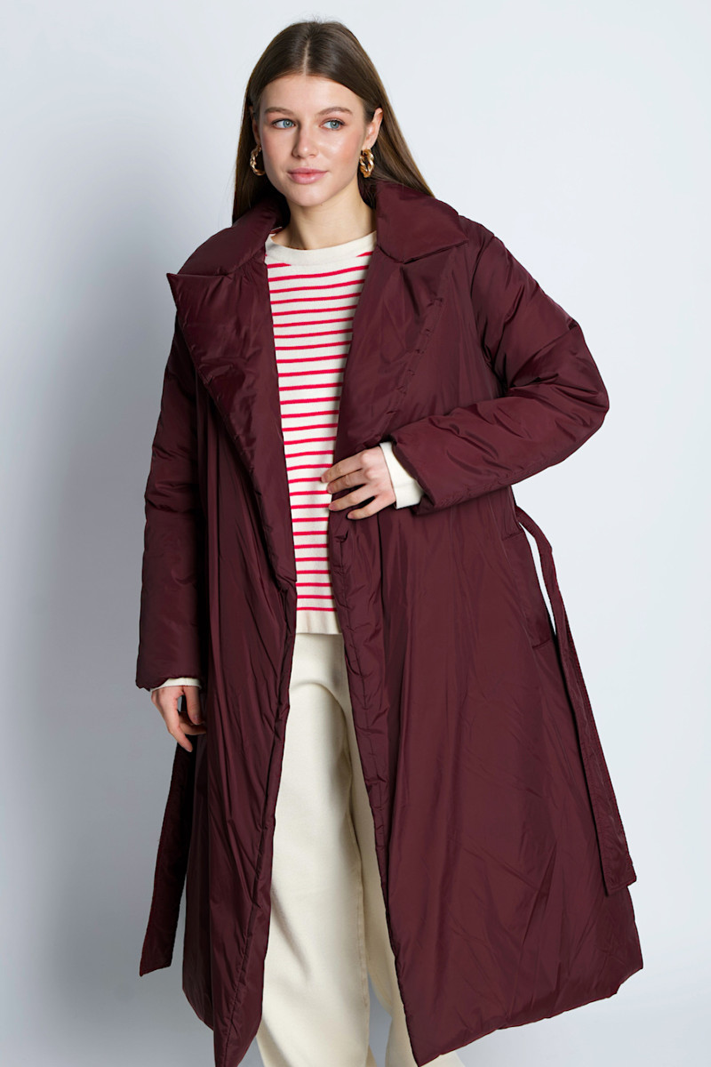 Длинное пальто с карманами на запах от итальянского бренда Imperial