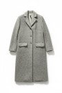 Серое пальто с шерстью, хлопком и вискозой итальянского бренда Imperial