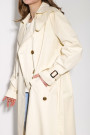 Молочный двубортный тренч с поясом итальянского бренда Dixie