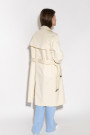 Молочный двубортный тренч с поясом итальянского бренда Dixie