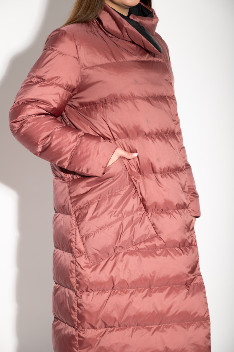 Тёплое перьевое двухстороннее пальто с накладными карманами итальянского бренда Dixie