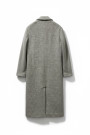 Серое пальто с шерстью, хлопком и вискозой итальянского бренда Imperial
