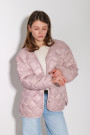 Стёганая розовая куртка с карманами итальянского бренда Motel