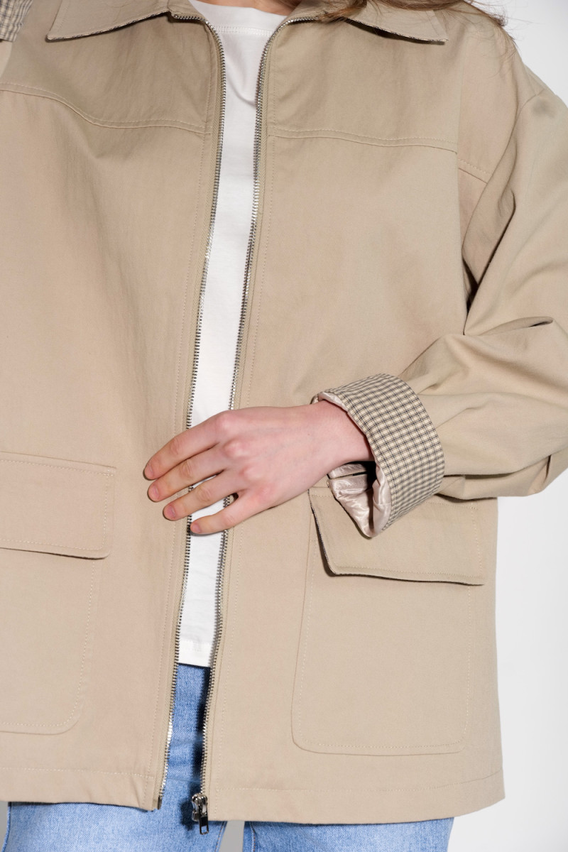 Хлопковая куртка пиджак бежевого цвет итальянского бренда Dixie