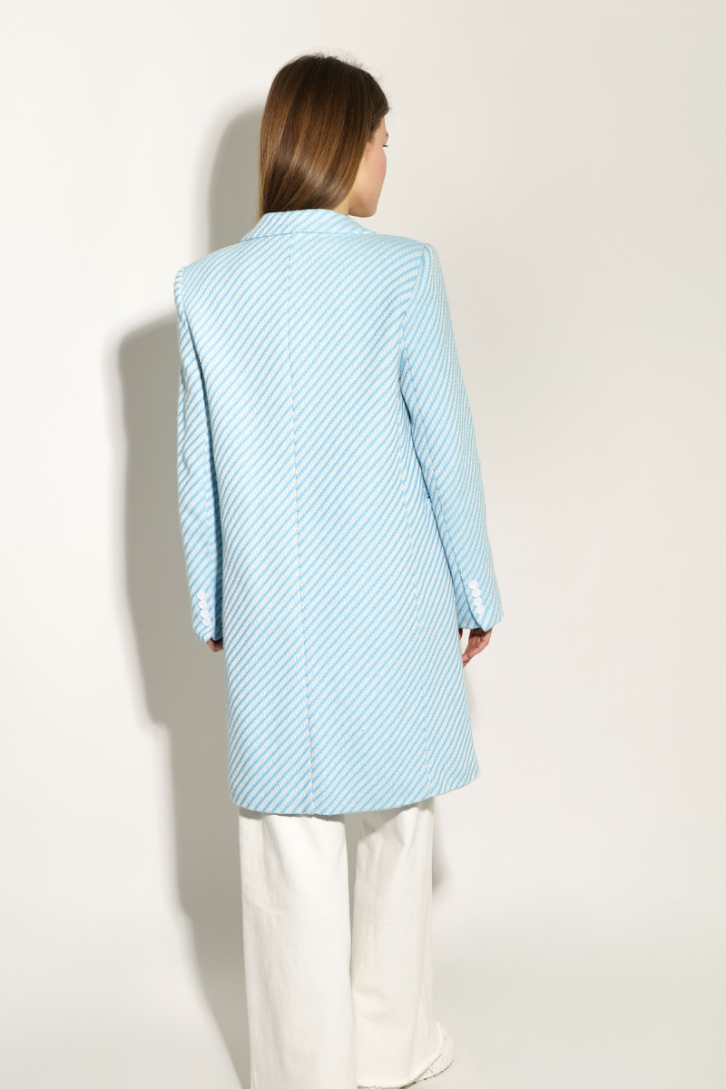 Голубой жакет в полоску итальянского бренда Joleen