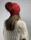 Кашемірова червона шапка італійського бренду No-Na