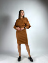 Вмскозна трикотажна сукня колір кемел від італійського бренду Joleen