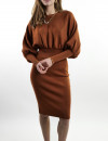 Вмскозна трикотажна сукня колір кемел від італійського бренду Joleen