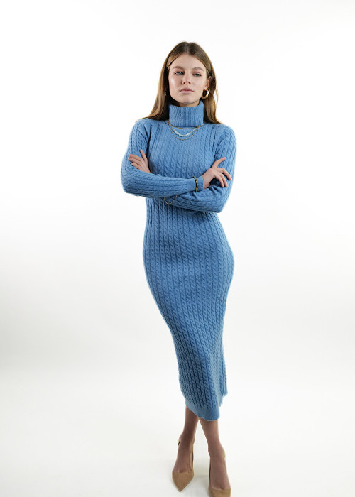 Вискозное голубое платье итальянского бренда Joleen 