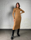 Вискозное платье итальянского бренда Joleen кэмел
