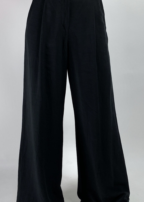 Чорні віскозні брюки палаццо італійського бренду Dixie