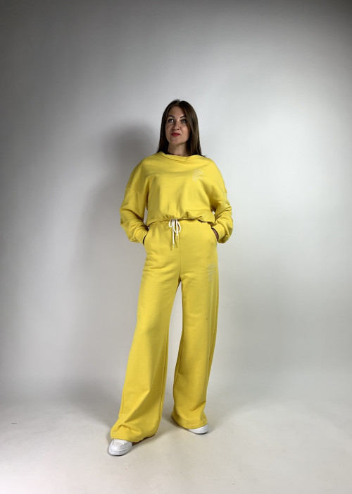 Жовтий бавовний костюм італійського бренду  Joleen