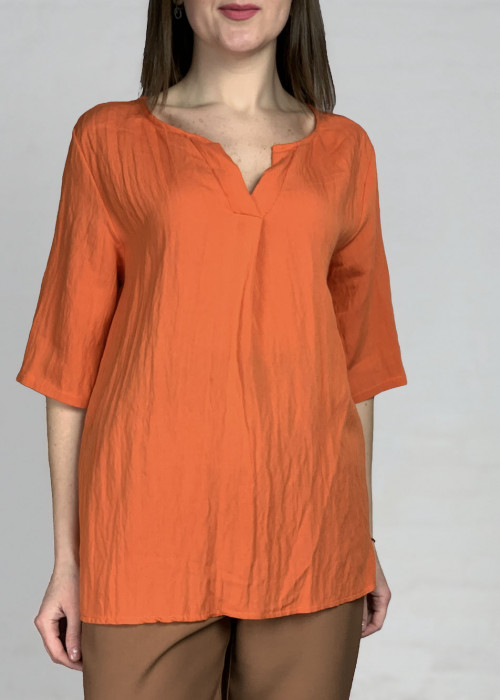 Оранжевая удлиненная блуза Motel