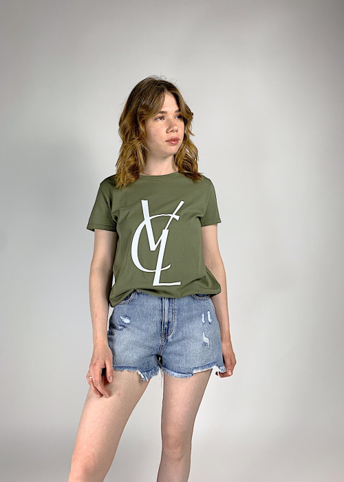 Зеленая хлопковая футболка итальянского бренда Vicolo