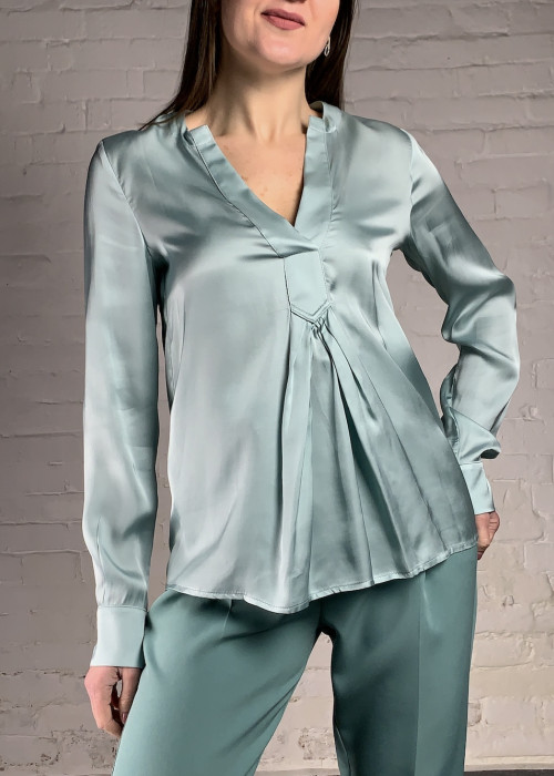 Ментолова віскозна блуза італійського бренду Dixie
