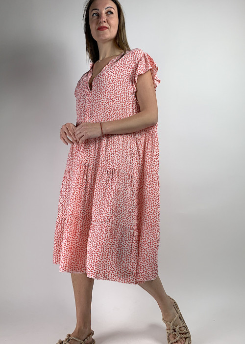 Легкое хлопковое платье с цветочным принтом итальянского бренда Dixie