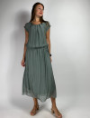 Шовкова легка літня сукня оливкового кольору італійського бренду Joleen