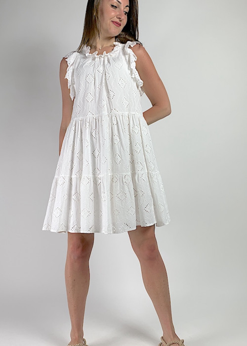 Легкое белое батистовое платье итальянского бренда Imperial
