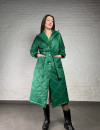 Зелёное стёганое пальто No-Na