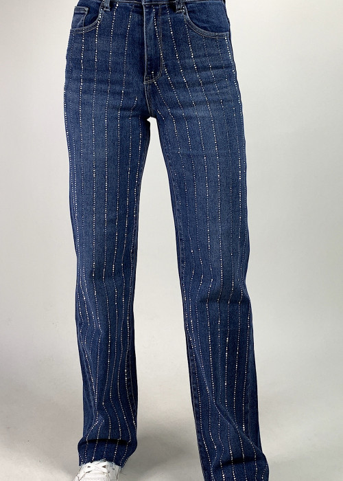 Синие джинсы со стразами итальянского бренда Dixie