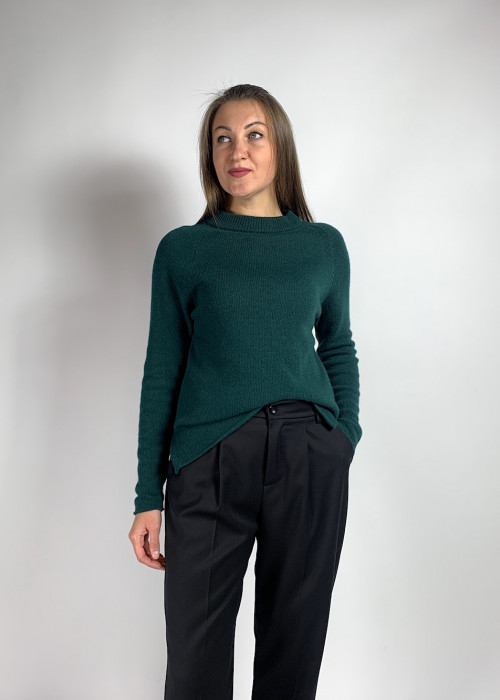 Теплий зелений кашеміровий светр італійського бренду  Joleen