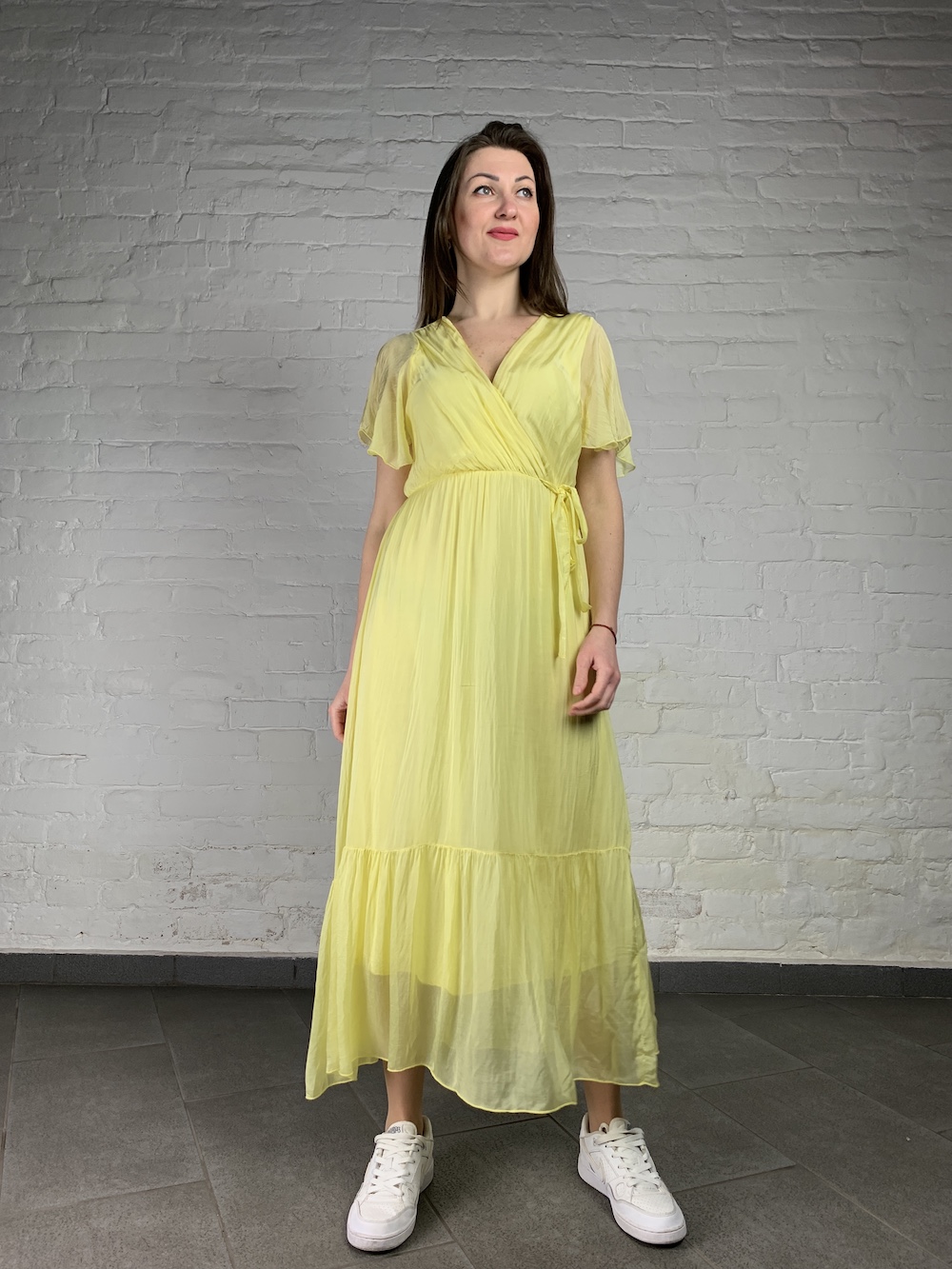 Жовта шовкова сукня Joleen
