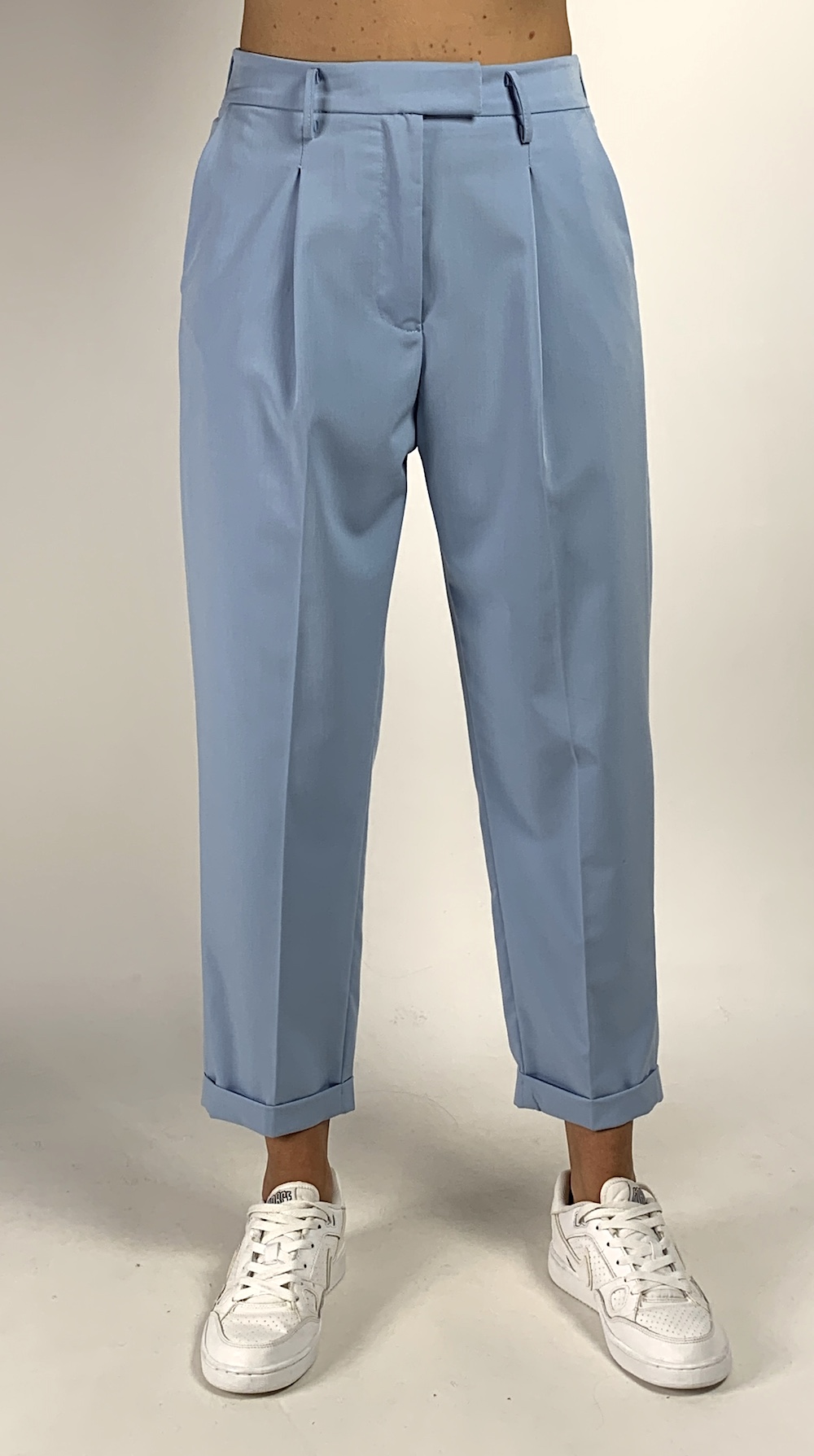 Блакитні віскозні брюки класичного фасону італійського бренду  Imperial