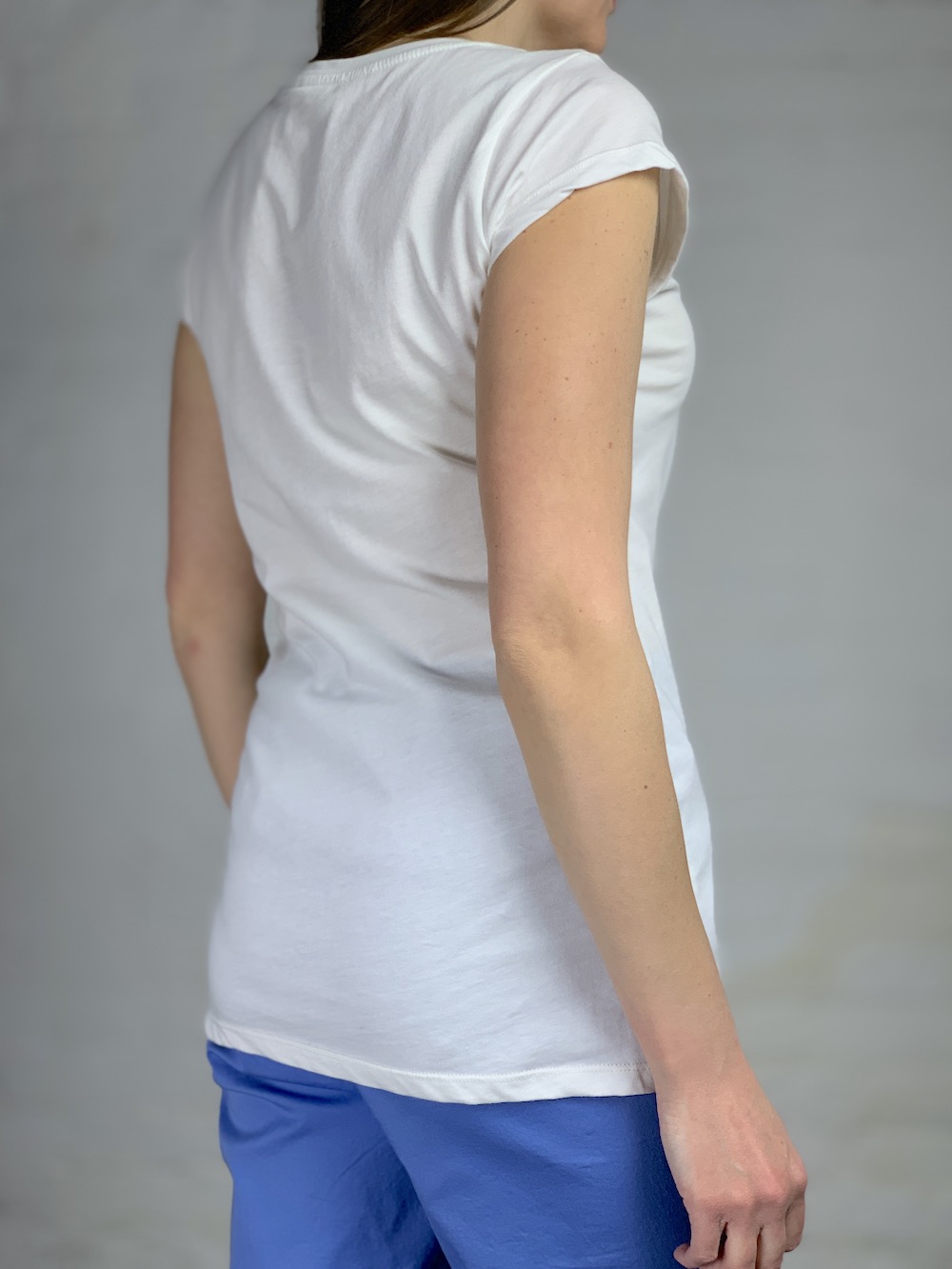Біла бавовняна футболка з принтом чупа-чупс Vicolo