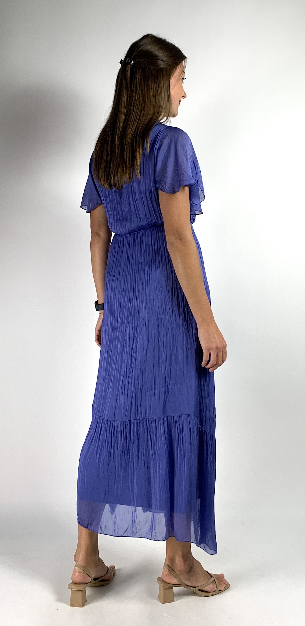 Літня шовкова яскраво синя сукня довжини максі італійського бренду  Joleen