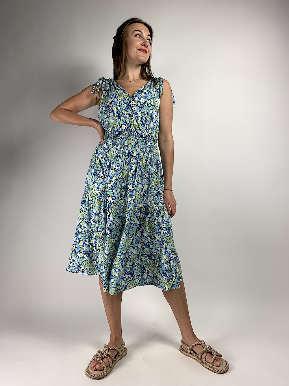 Легка тонка бавовняна сукня міді італійського бренду Motel